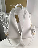 Жіночий шкіряний рюкзак Michael Kors Erin white Lux, фото 5