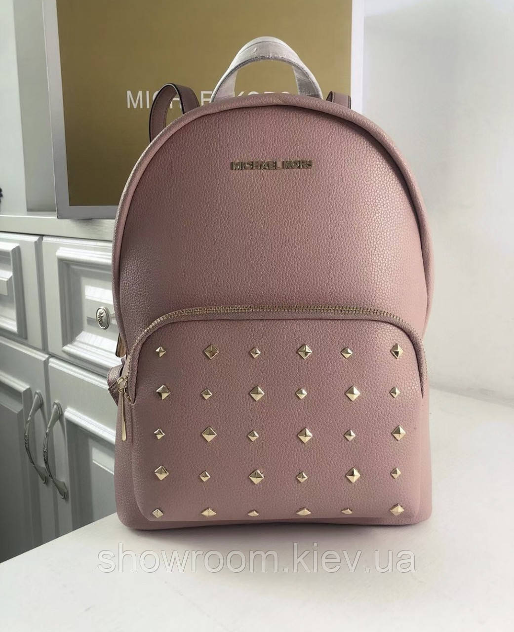 Жіночий брендовий рюкзак Michael Kors Erin pink Lux, фото 1