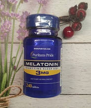 Мелатонін Puritan's Pride Melatonin 3 mg 240 таблеток