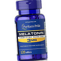 Мелатонін Puritan's Pride Melatonin 3 mg 120 таблеток для сну мелатонін