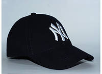 Кепка бейсболка мужская женская хлопковая с вышитым логотипом бренда New York Yankees черная