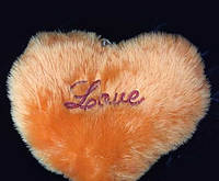 Подушка сердце, сердце-валентинка мягкая, декоративная, разные цвета Оранжевый