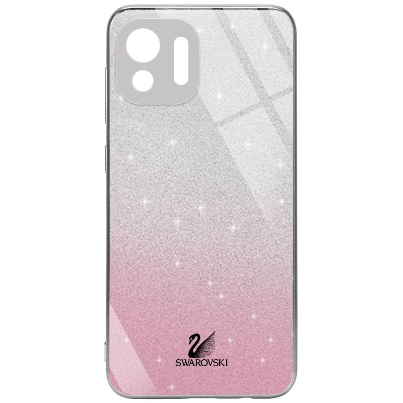 TPU+Glass чохол Swarovski Full Camera для Xiaomi Mi 11 Рожевий