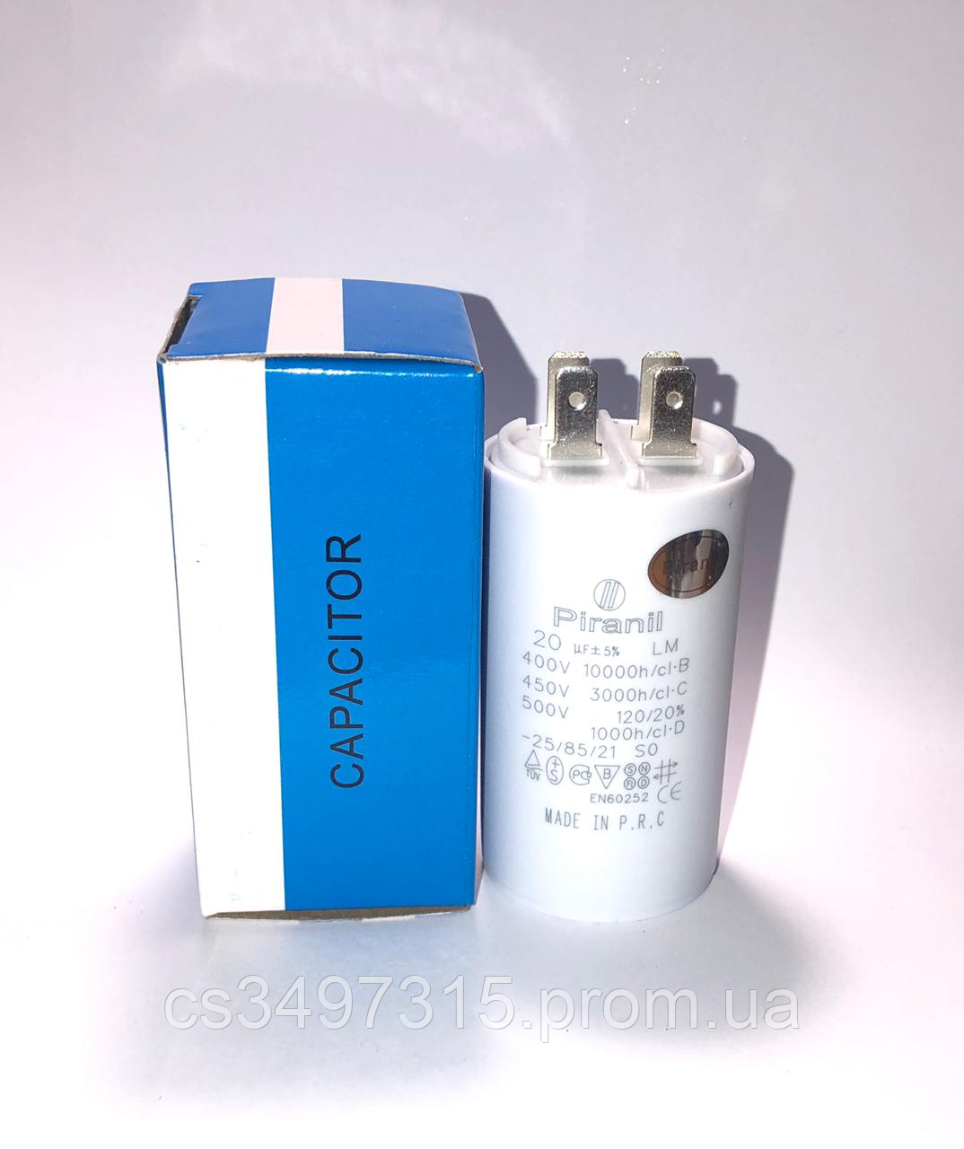 Купити Конденсатор пусковий CBB60 20 мкФ 450В з клемами, ціна 100 ...