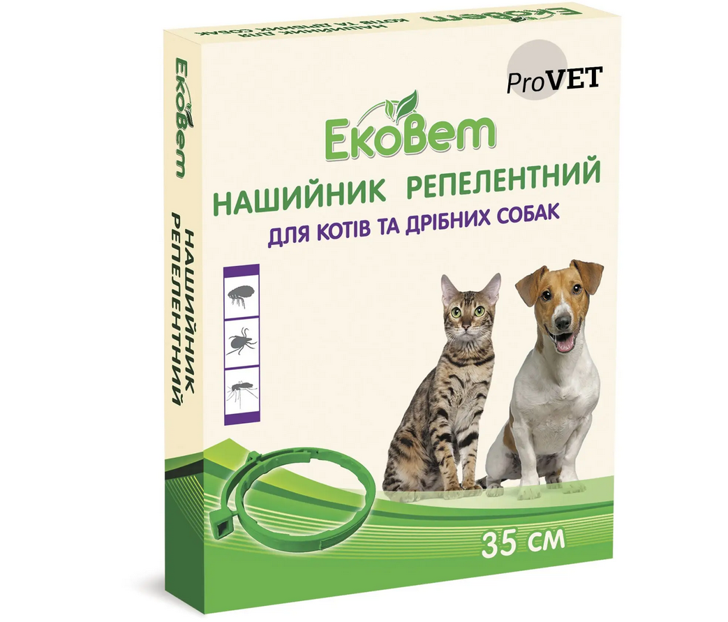 ProVet ЭкоВет ошейник от блох и клещей для кошек и собак 35см - купить ...