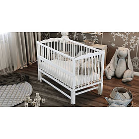 Дитяче ліжечко Дубок Веселка без ящика з маятником, Білий