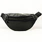 Сумка на пояс з еко-шкіри чорна унісекс для повсякденного використання бананка через плече, фото 5