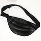 Сумка на пояс з еко-шкіри чорна унісекс для повсякденного використання бананка через плече, фото 7