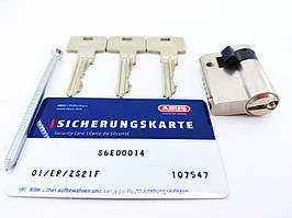 Циліндр замка Abus S60P ключ/половинка сатиновий нікель (Німеччина)