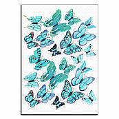Метелики блакитні вафельна картинка