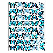 Метелики синьо-блакитні вафельна картинка