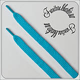 Шнурок взуттєвий плоский 1 м блакитного кольору, фото 3