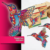 Пазлы деревянные фигурные PuzzleOK Хрупкая колибри (PuzA4-00025)