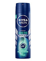 Дезодорант-антиперспірант спрей Nivea Men "ARCTIC OCEAN" захист від запаху та подразнення, 150 мл