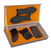 Набір Скребків Гуаша Ріг Буйвола - 5 шт рибка, лапка, пластина, гребінець - без упаковки