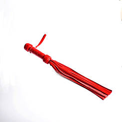 Батіг многохвостая,Ручна робота, интимник 35*35 флогер, натуральна шкіра Червоний