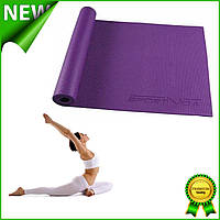 Гимнастический коврик йога мат SportVida Pvc 6 мм SV-HK0052 Violet для фитнеса, йоги, пилатеса и аэробики Gold