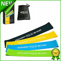 Набор фитнес резинок 4FIZJO Mini Power Band для тренировок 4 шт., эспандер ленточный петля эластичный 4FJ1042