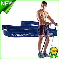 Спортивна гума PowerPlay 4115 Blue 20-45 kg гумовий еспандер-петля джгут для фітнесу і силових тренувань