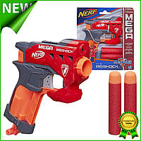 Игрушечный пистолет бластер Hasbro Нерф Мега Nerf N-Strike Mega Bigshock Blaster красный с большими стрелами