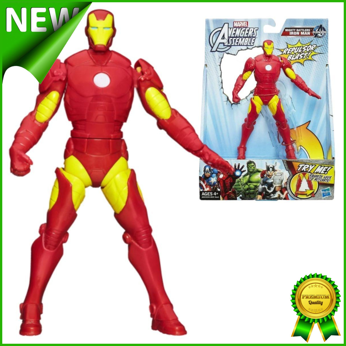 Игровая подвижная фигурка супергерой Hasbro Железный Человек I-ManAvengers AssembleSqueezeLegs детская игрушка - фото 1 - id-p1411767773