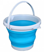 Ведро силиконовое туристическое складное Collapsible Bucket 5 литров! Quality