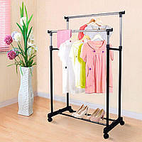 Двойная напольная вешалка стойка для одежды Double Pole Clothes Horse! Лучший товар