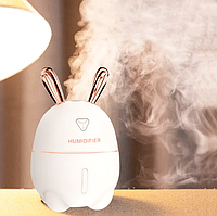 Увлажнитель воздуха с ночником Humidifiers Rabbit | Мини ночник 2 в 1 с LED подсветкой | Розовый! Лучший товар