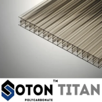 Сотовый поликарбонат 10 мм бронза TM SOTON TITAN Х-структура (Сотон ТИТАН) Украина