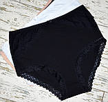 Розмір 6XL (60) Набір кольорових трусів для жінок 5 штук, однотонні жіночі трусики з мереживом Туреччина, фото 3