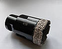 Алмазна коронка NEOMAG (DLT&9plitok) 35 мм вакуумного спікання з керамограніту на УШМ, фото 2