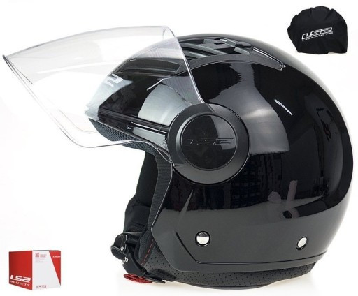 Мотоциклетний відкритий шолом LS2 OF599 AIRFLOW XL чорний глянець