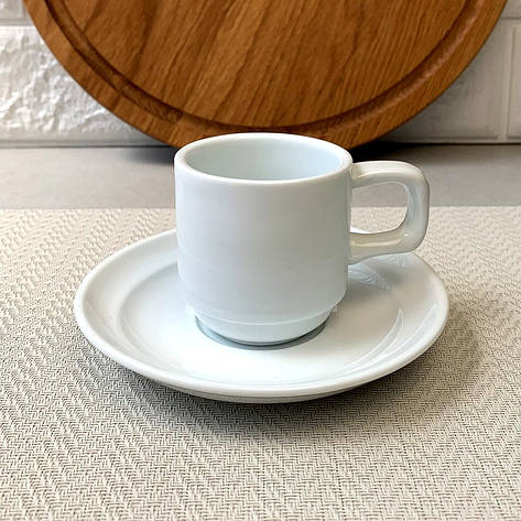 Кавова чашка Horeca HLS 90мл + блюдце (HR1326), фото 1