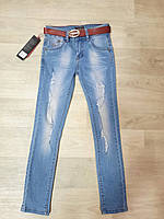 Детские джинсы для девочки имитация рванки
