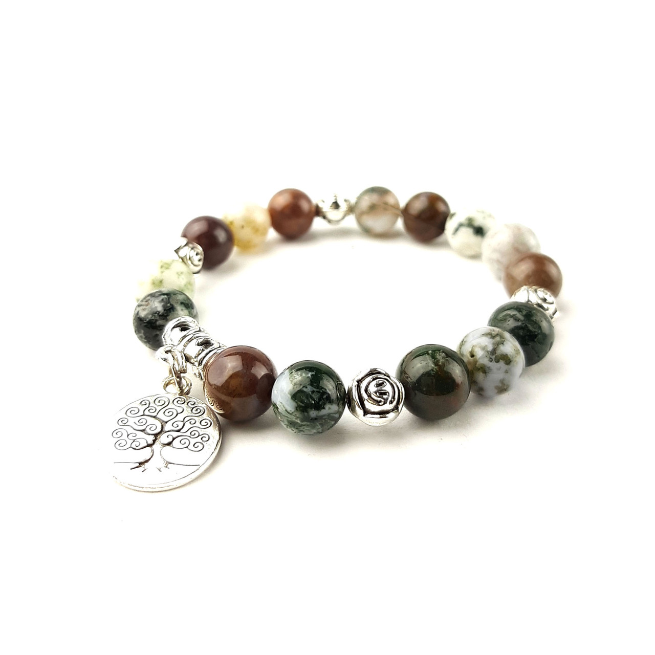 МАВКА, яшма мохова. Браслет з натурального каменю, фото 1