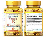 Вітамін Е Puritan's Pride Vitamin E-1000 IU 50 капсул, фото 5