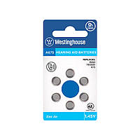 Повітряно-цинкова батарейка Westinghouse для слухових апаратів A675/PR44 1.45V 6шт/уп blister