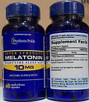 Мелатонін Puritan's Pride Melatonin 10 mg 60 капс, фото 2