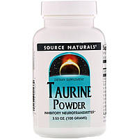 Порошок таурина (Taurine Powder) Source Naturals,100 г