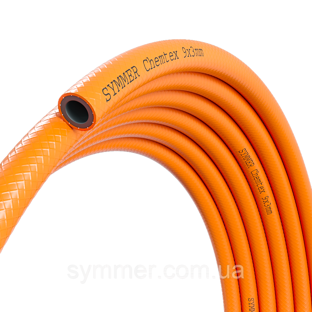 Армована ниткою ПВХ трубка SYMMER SCX ChemTex Ø 9.0х3.0 мм рожева