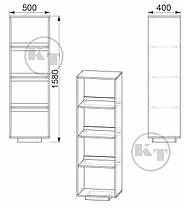 Тумба МГ-5 №3 1580х500х400мм Компаніт, фото 2