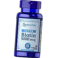 Биотин Puritan's Pride Biotin 5000 mcg 60 капс Витамин H