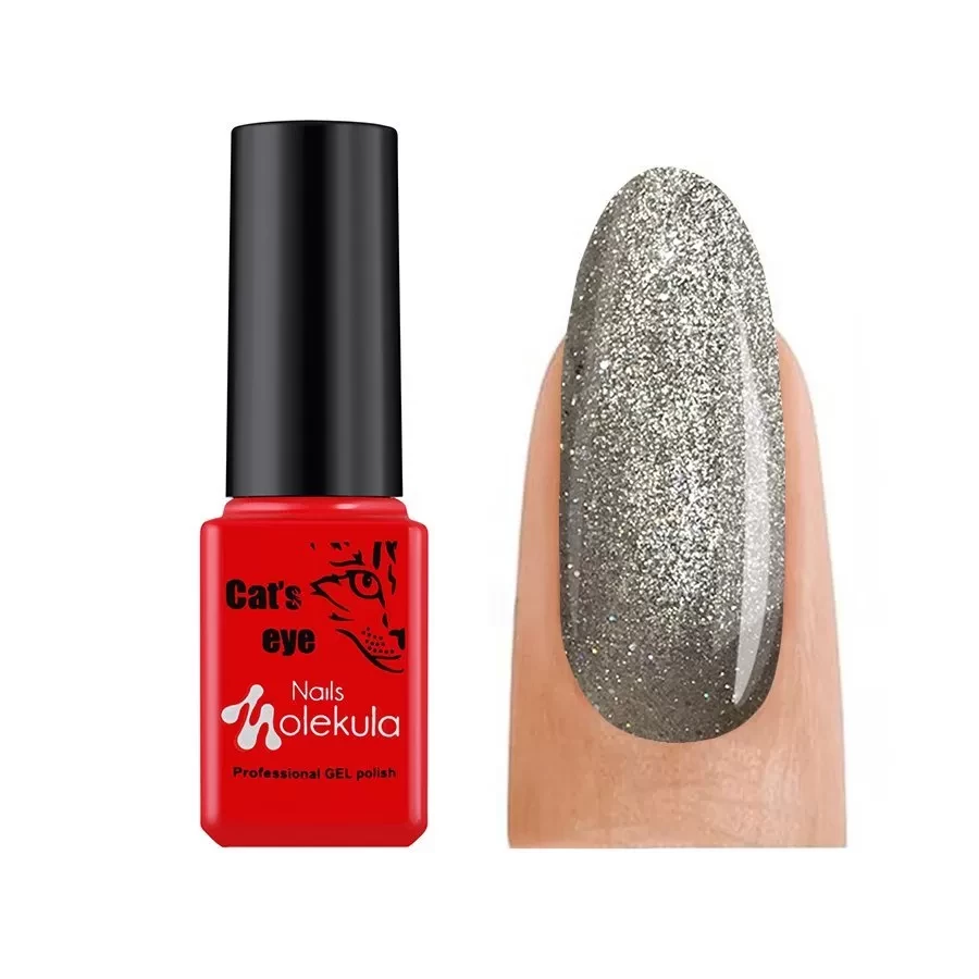 Гель-лак світиться з ефектом котячого ока Nails Molekula Flash Cat's Eye Gel Polish 6 мл, FC01
