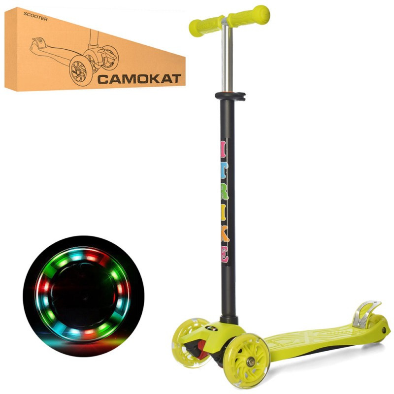 Самокат дитячий iTrike Maxi JR 3-003-GR1, світло, фото 1