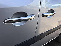 Накладки на ручки (нерж) 4 шт, Carmos - Турецкая сталь для Renault Kangoo 2008-2020 гг