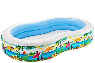 Басейн надувний дитячий Райська Лагуна, 262 х 160 х 46 см Іntex 56490