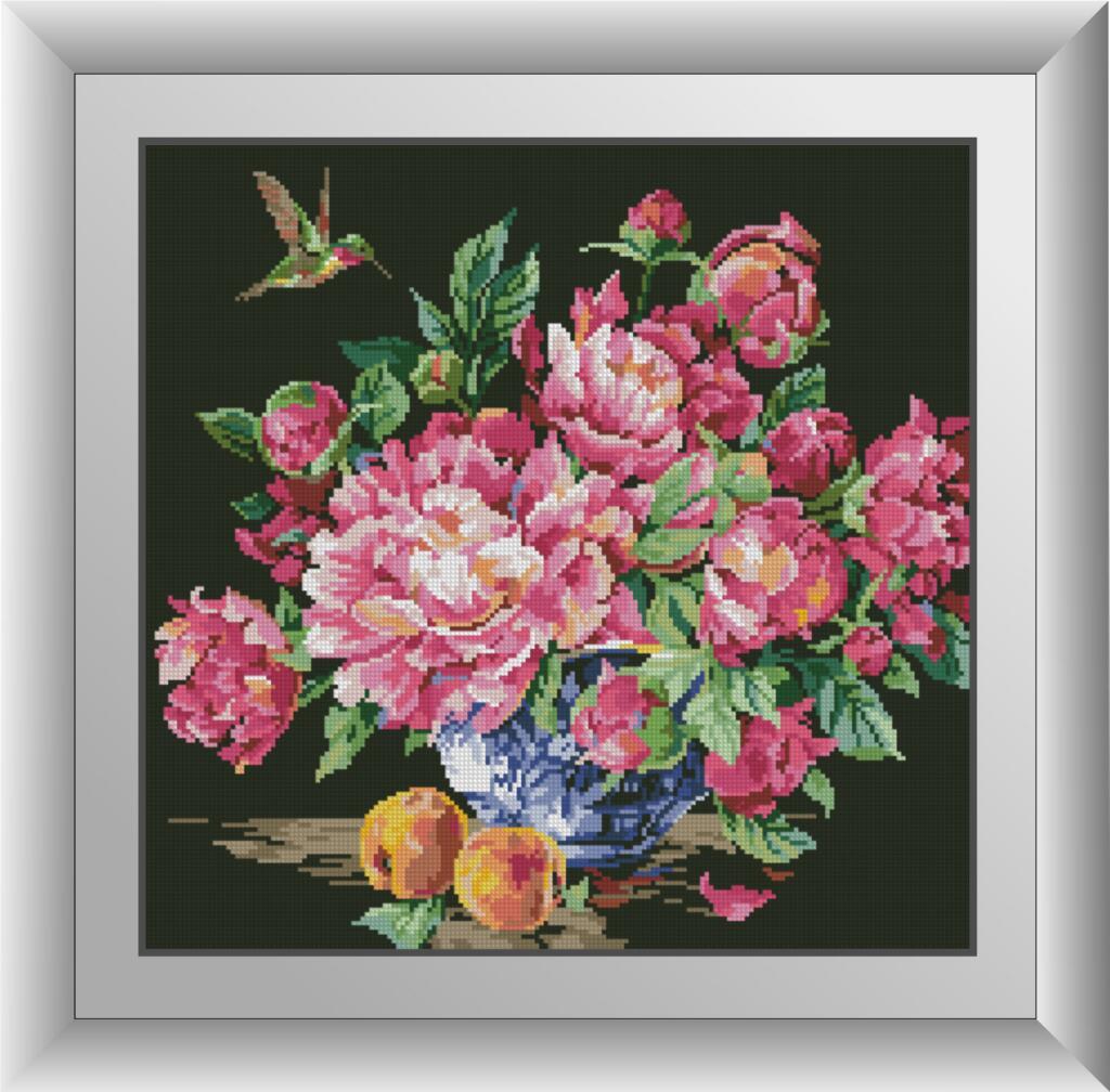 30509 Набір діамантової мозаїки Колібрі і піонії