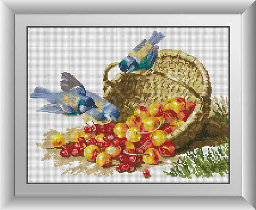 30524 Набір діамантової мозаїки Корзина з черешнями, фото 1