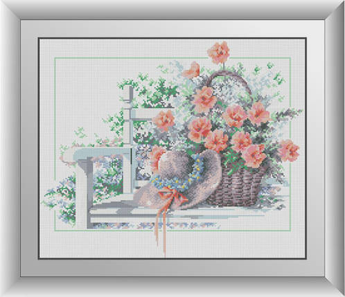 30588 Набір діамантової мозаїки Корзина з маками, фото 1