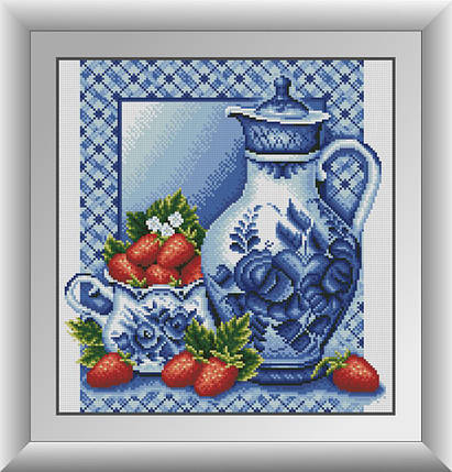 30671 Набір діамантової мозаїки Гжель і полуниця, фото 1